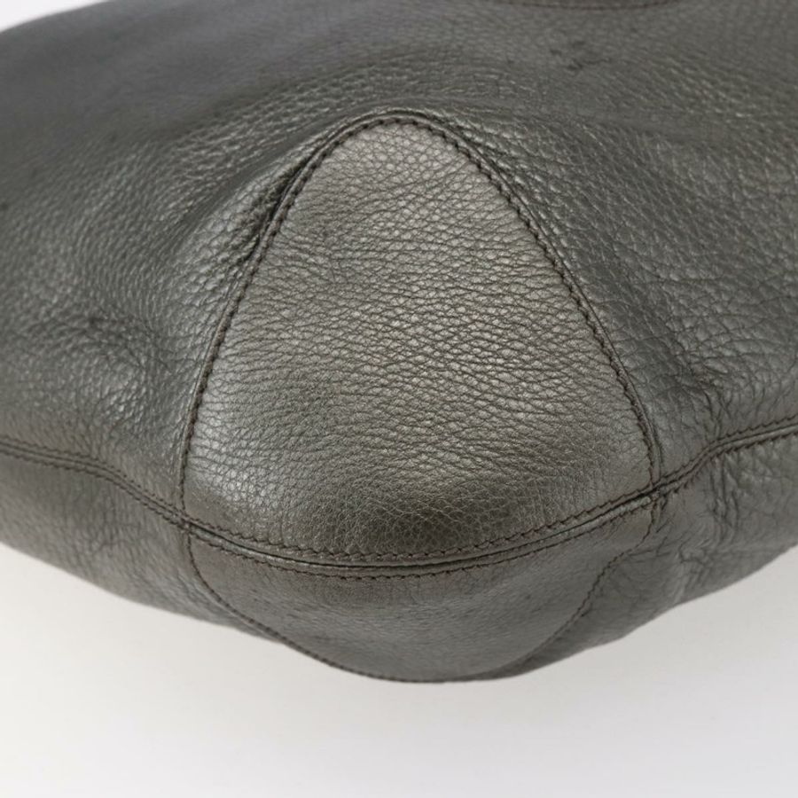 【日本直送】GUCCI Soho 鏈條單肩包 皮革 銀色 326706 正品 yk19690-13