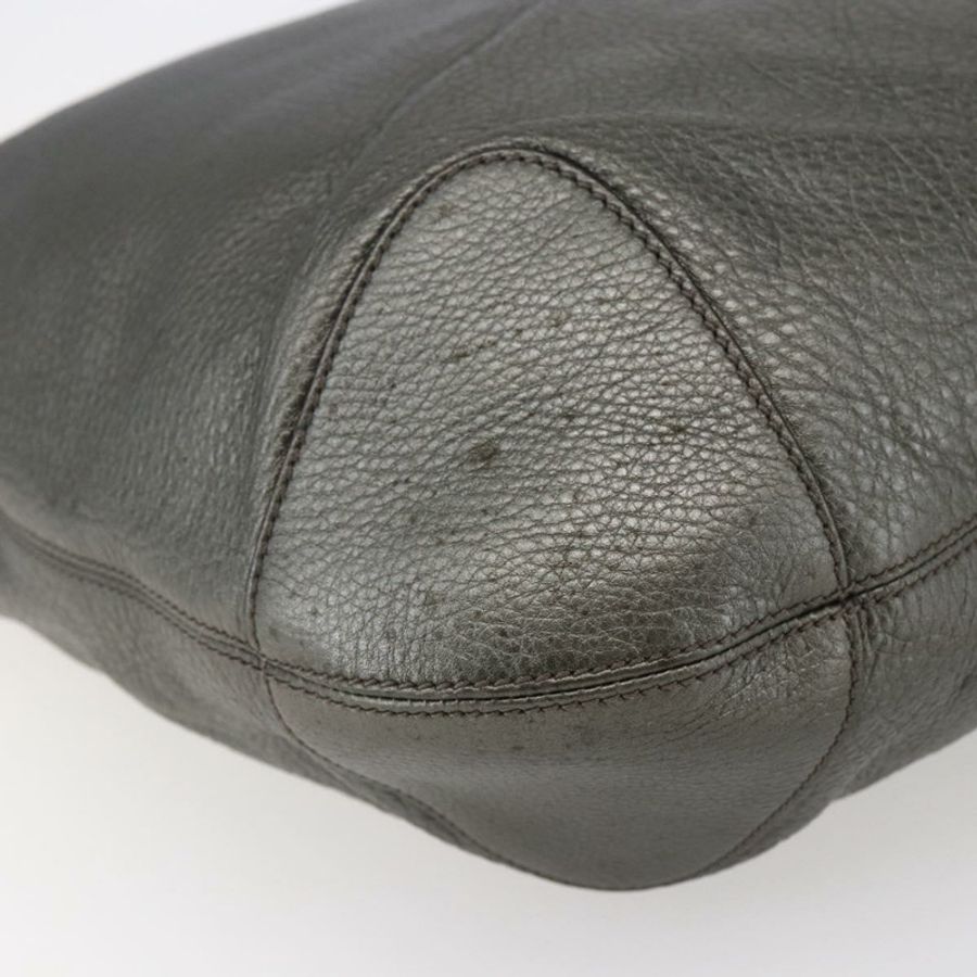 【日本直送】GUCCI Soho 鏈條單肩包 皮革 銀色 326706 正品 yk19690-15