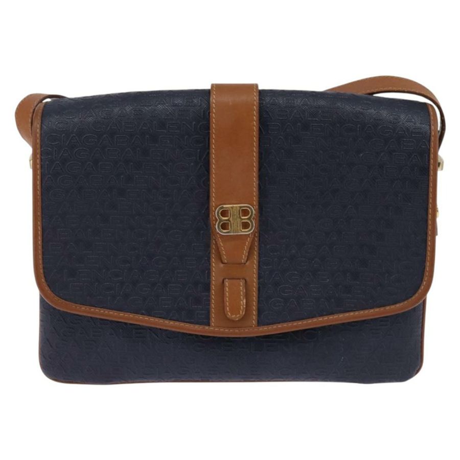 【日本直送】BALENCIAGA 單肩包 PVC 海軍藍 金色 正品 146719-12