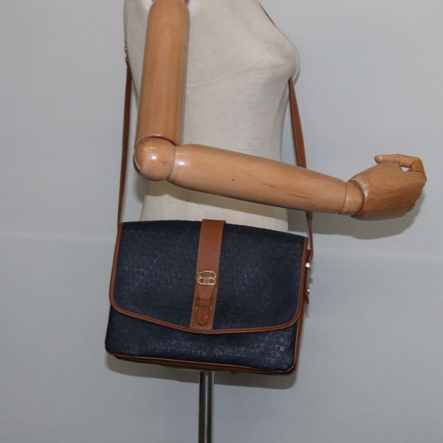 【日本直送】BALENCIAGA 單肩包 PVC 海軍藍 金色 正品 146719-22