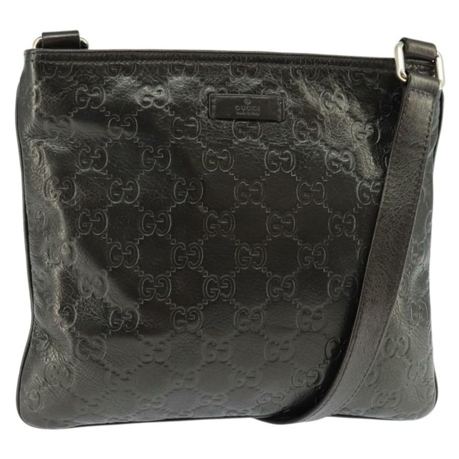 【日本直送】GUCCI Guccissima GG帆布單肩包 皮革 灰色 金色 201538 正品 147723-0