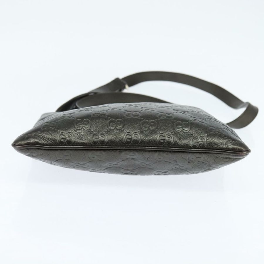 【日本直送】GUCCI Guccissima GG帆布單肩包 皮革 灰色 金色 201538 正品 147723-4