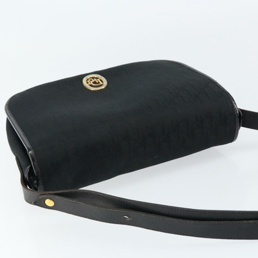 【日本直送】Christian Dior Trotter帆布肩背包 黑色 金色 正品 146914-5