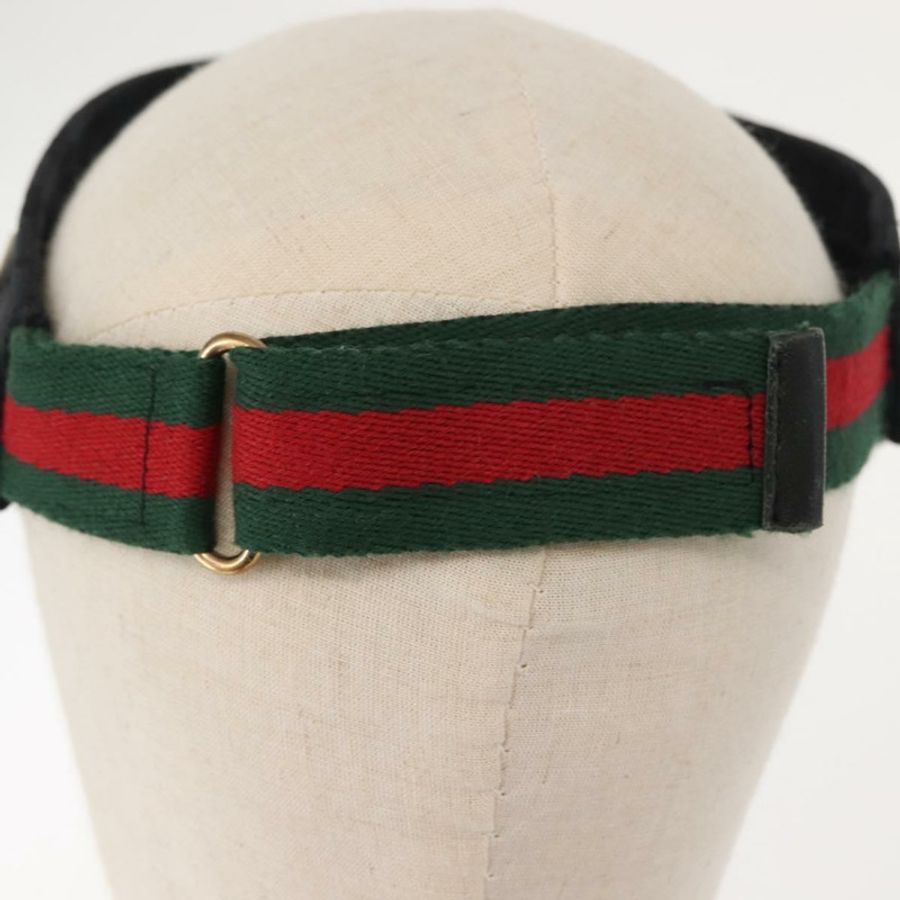 【日本直送】GUCCI GG帆布雪莉系列遮陽帽 S碼 黑色 紅色 正品 121306-7