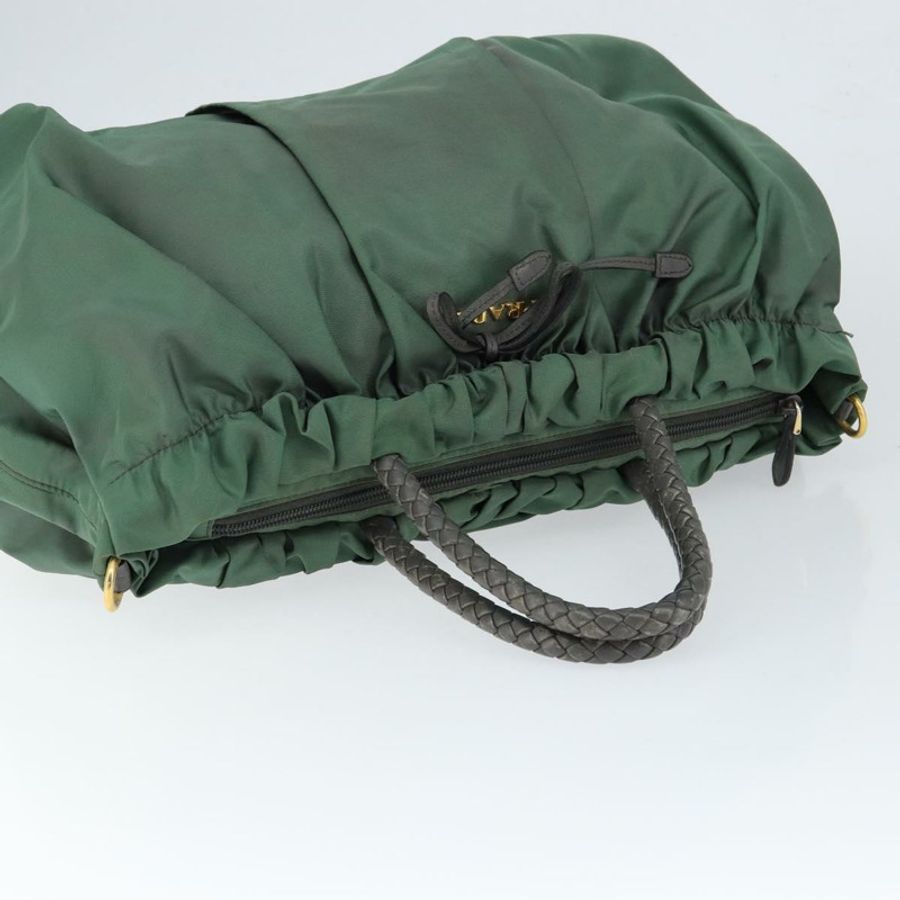 【日本直送】PRADA 尼龍綠金色手提包 正品 146925-5