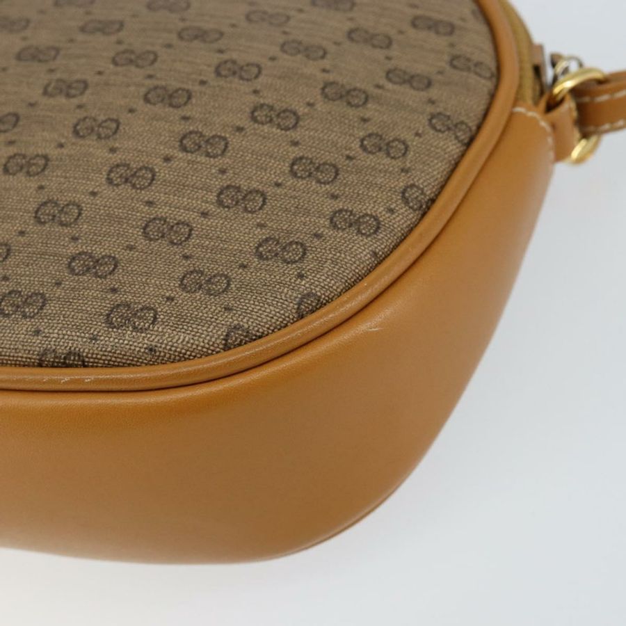【日本直送】GUCCI Micro GG Supreme 手提包 PVC 皮革 棕色 金色 007 084 0094 正品 BA7247-14
