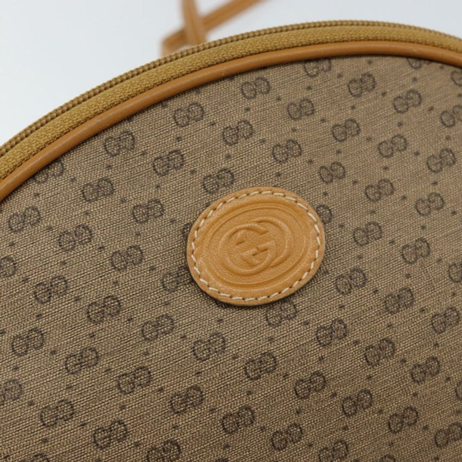【日本直送】GUCCI Micro GG Supreme 手提包 PVC 皮革 棕色 金色 007 084 0094 正品 BA7247-16