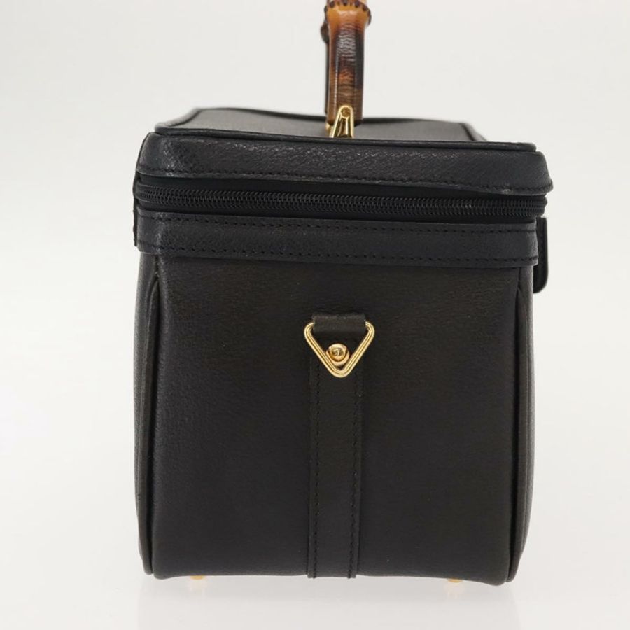 【日本直送】GUCCI 竹節化妝包 皮革 海軍藍 金色 013 122 2491 正品 148821-3