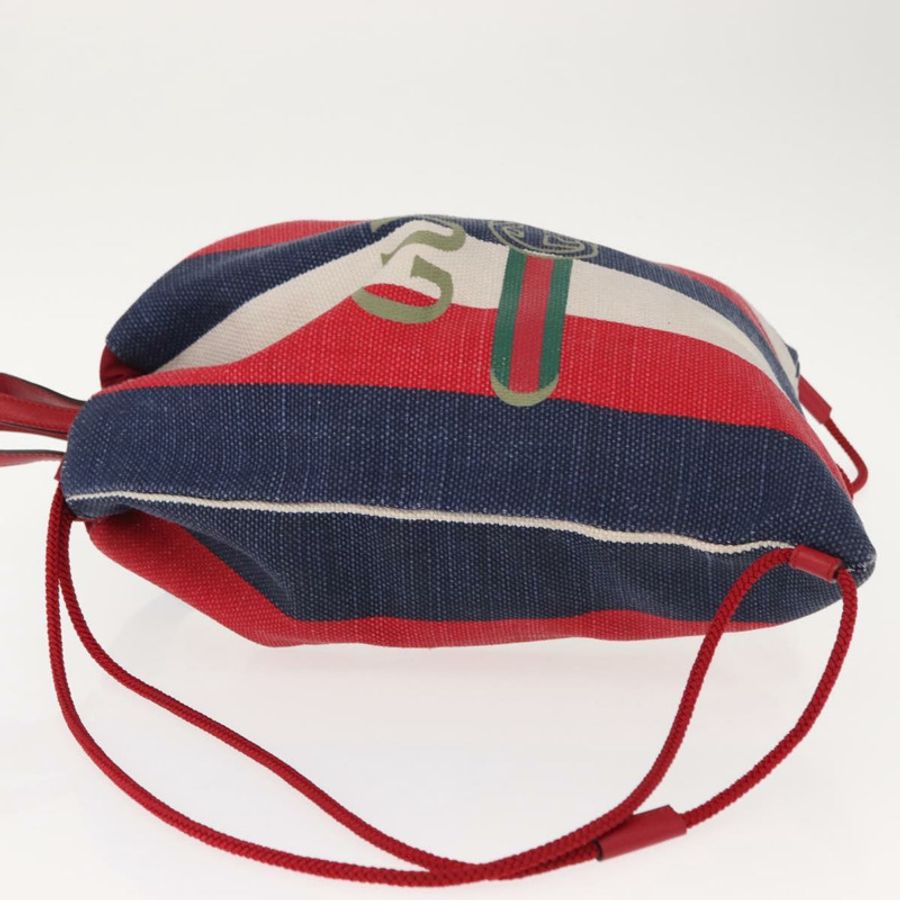 【日本直送】GUCCI帆布雙肩包 藍紅配色 473872 正品 BA7277-3