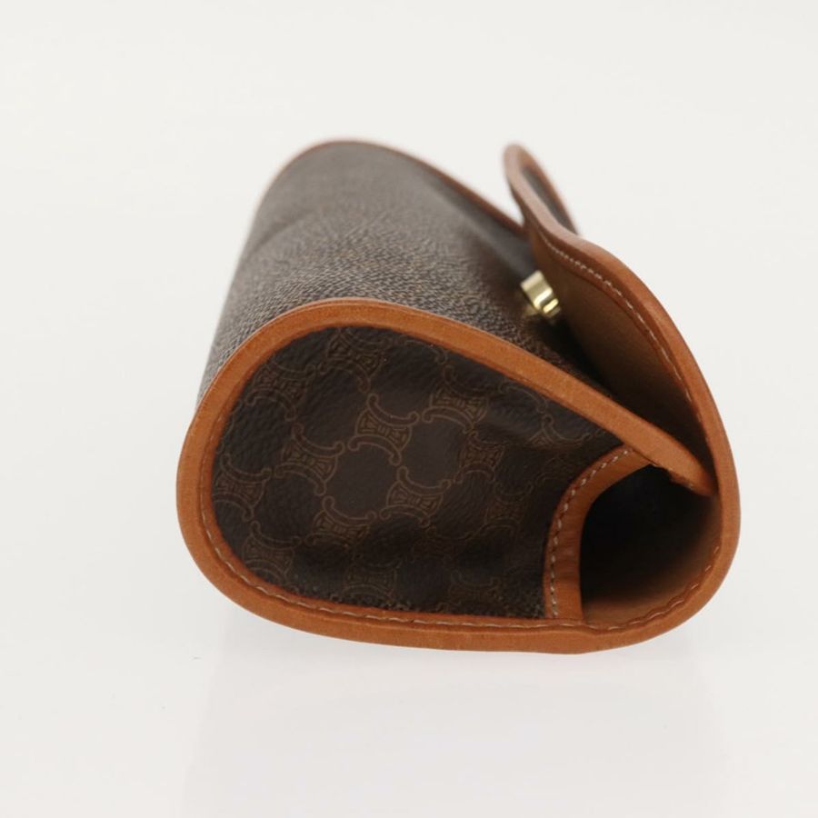 【日本直送】CELINE Macadam帆布手拿包 PVC皮革 棕色 正品 148953-2