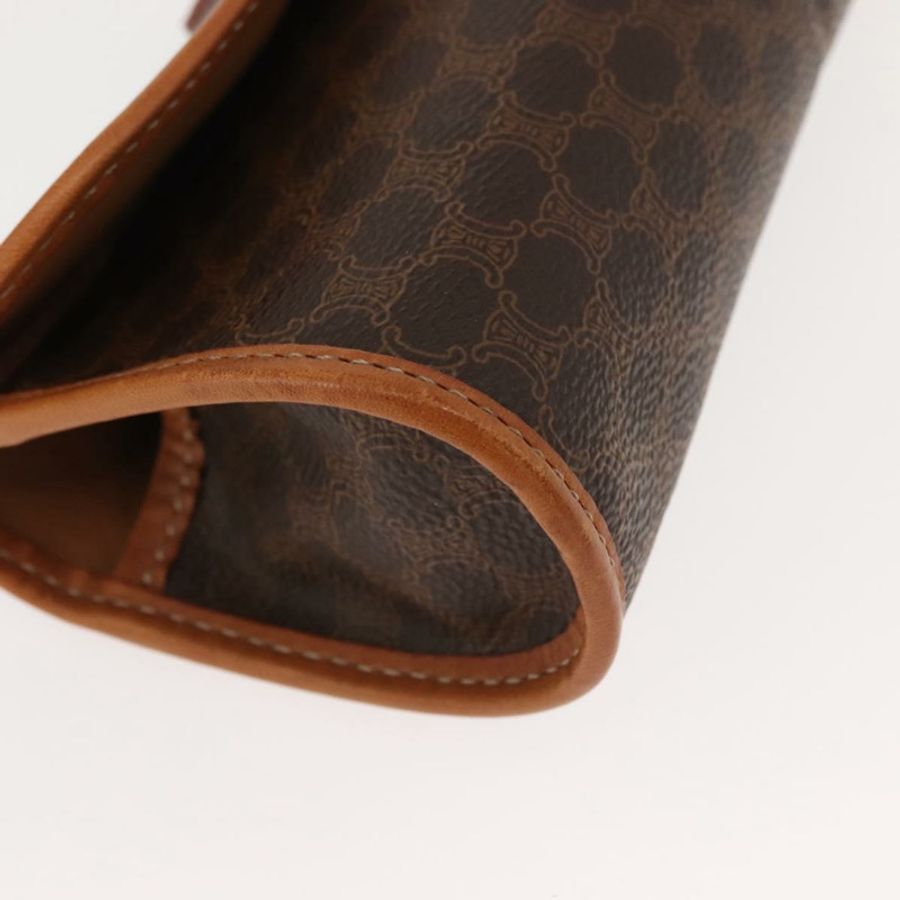 【日本直送】CELINE Macadam帆布手拿包 PVC皮革 棕色 正品 148953-6