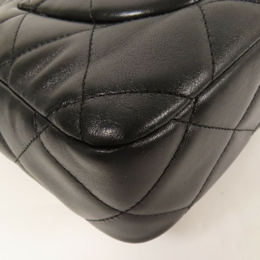 CHANEL 皮革Chain Shoulder金扣手挽肩背兩用袋-11