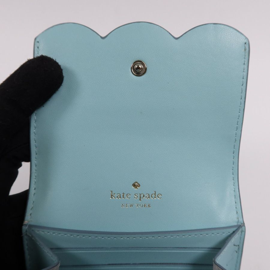 Kate Spade 羊皮皮革Wallet銀扣錢包-4