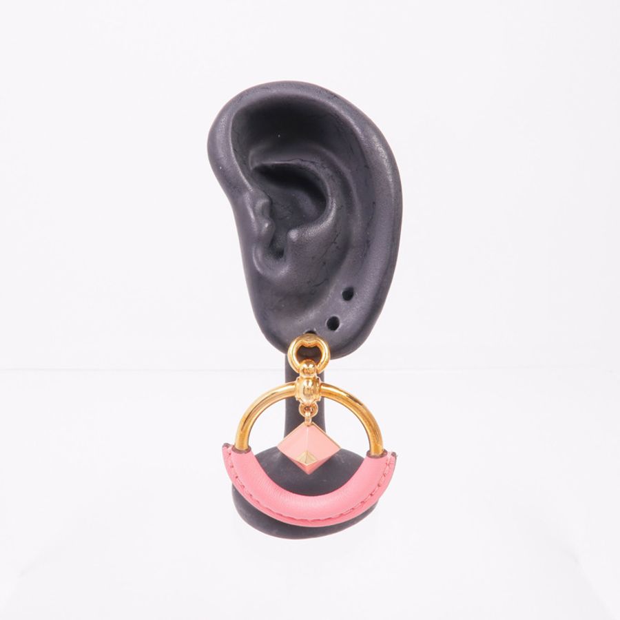 HERMES 金屬/皮革Earrings耳環-8