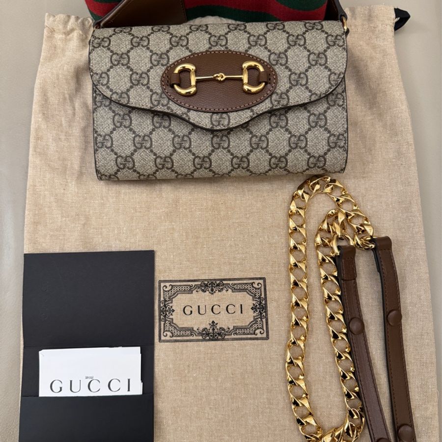 Gucci Horsebit 1955系列馬銜信封包小款-0