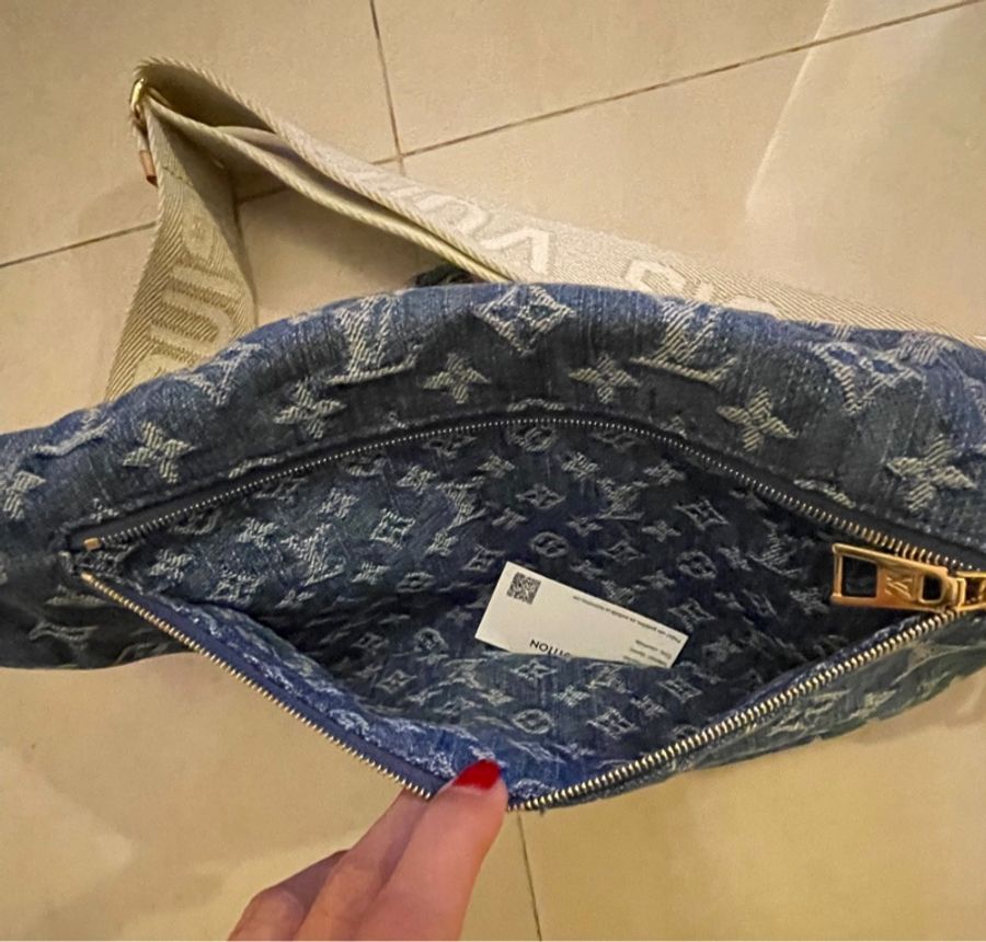 Louis Vuitton 深藍牛仔臀包-4