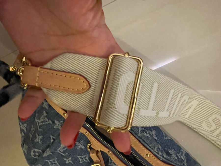 Louis Vuitton 深藍牛仔臀包-5
