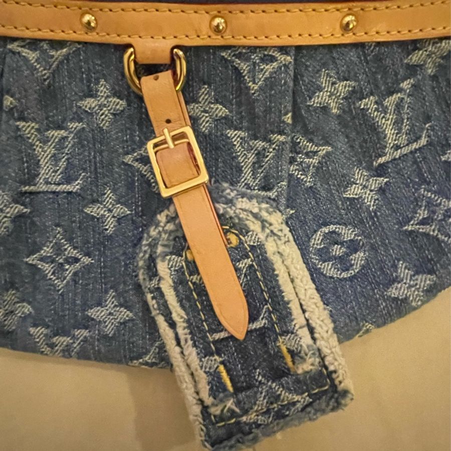 Louis Vuitton 深藍牛仔臀包-8