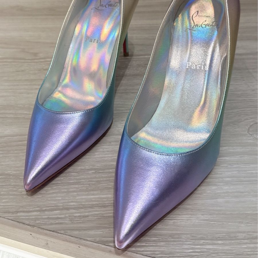 Christian Louboutin 極光獨角獸炫彩紅底高跟鞋 39號 全新品-3