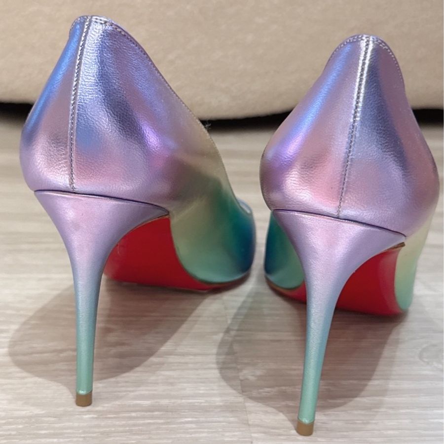 Christian Louboutin 極光獨角獸炫彩紅底高跟鞋 39號 全新品-11