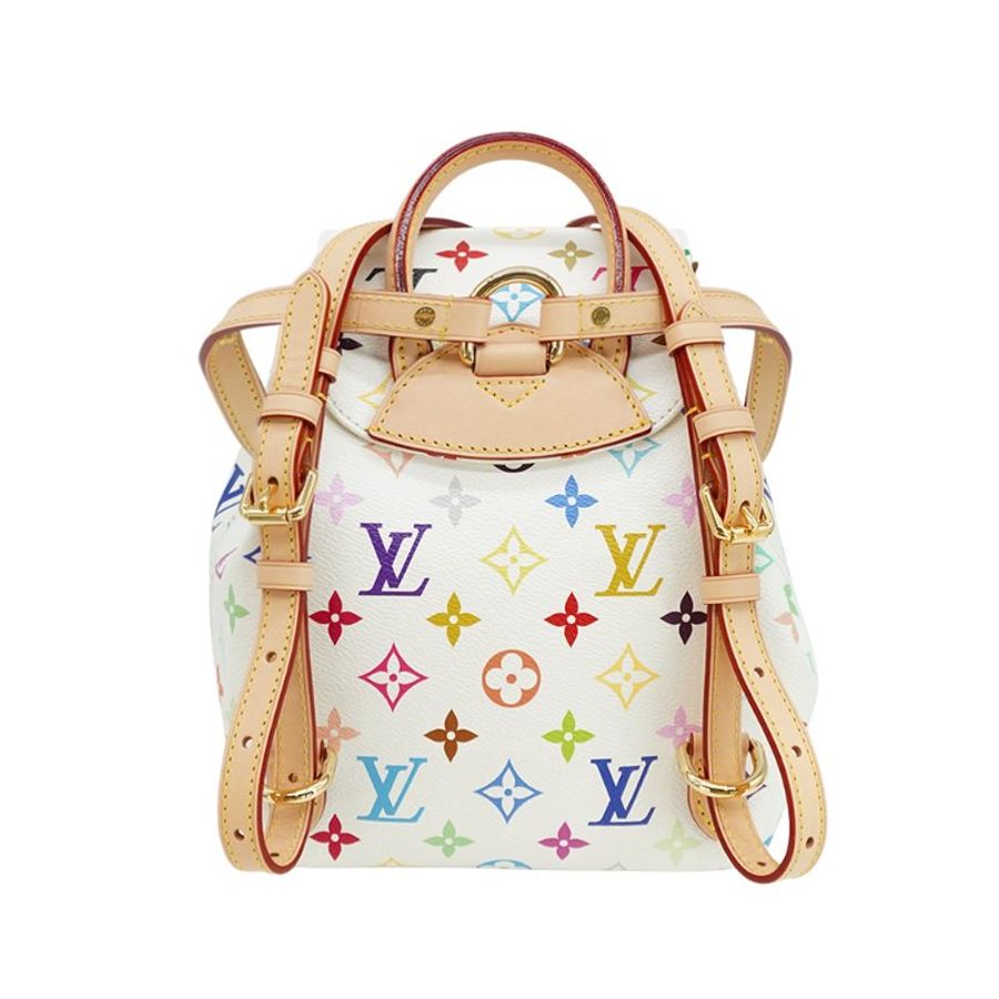Louis Vuitton x TM  Venice 三彩塗層帆布釦式後背包(M13081-白)-3