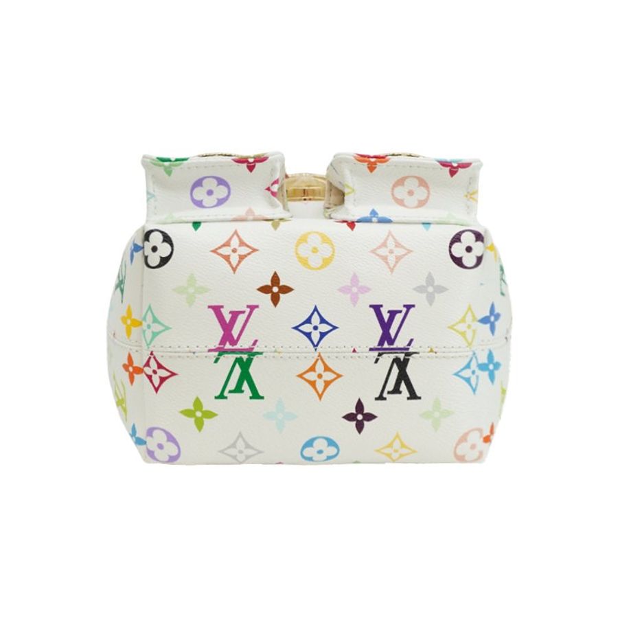 Louis Vuitton x TM  Venice 三彩塗層帆布釦式後背包(M13081-白)-4