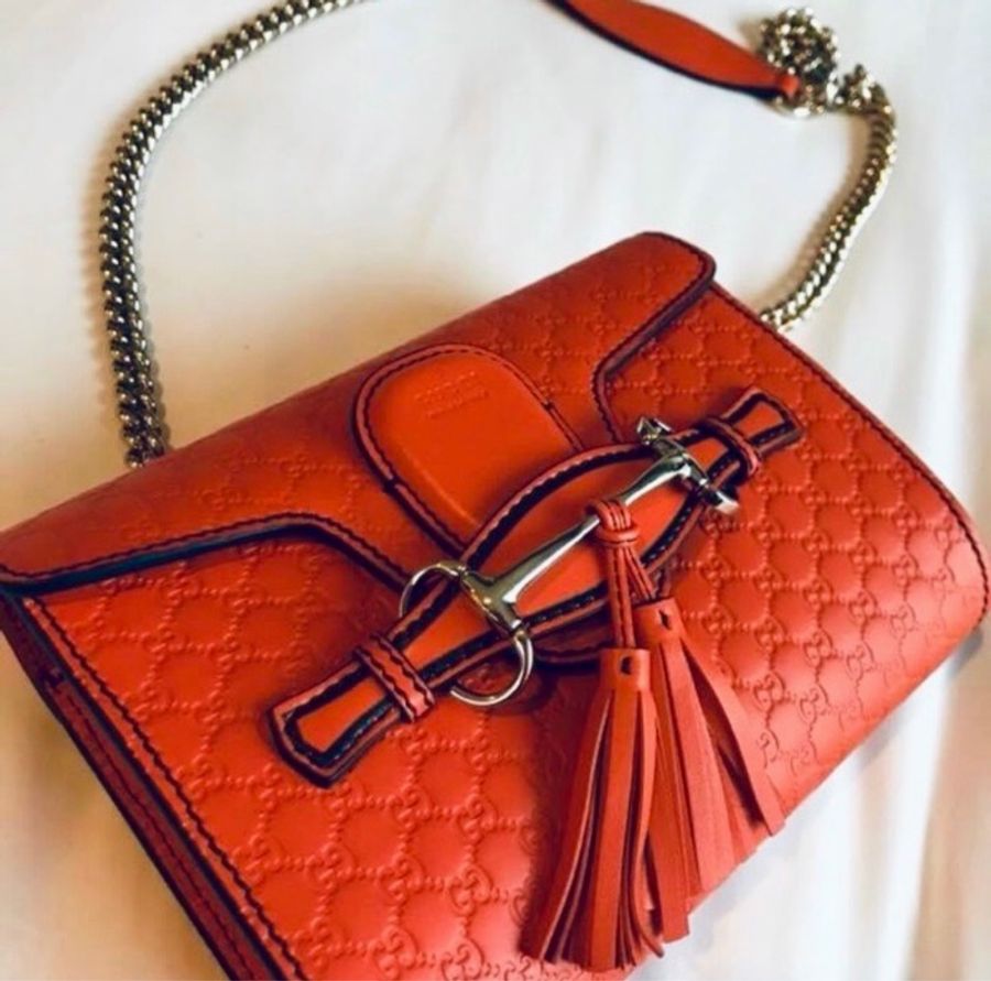 ［GUCCI ]Emily Guccissima 系列鍊袋包 九五新🧡-5