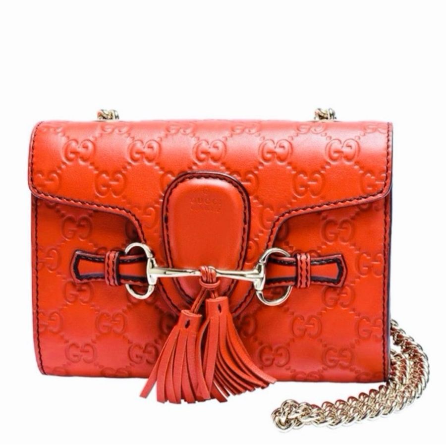 ［GUCCI ]Emily Guccissima 系列鍊袋包 九五新🧡-7