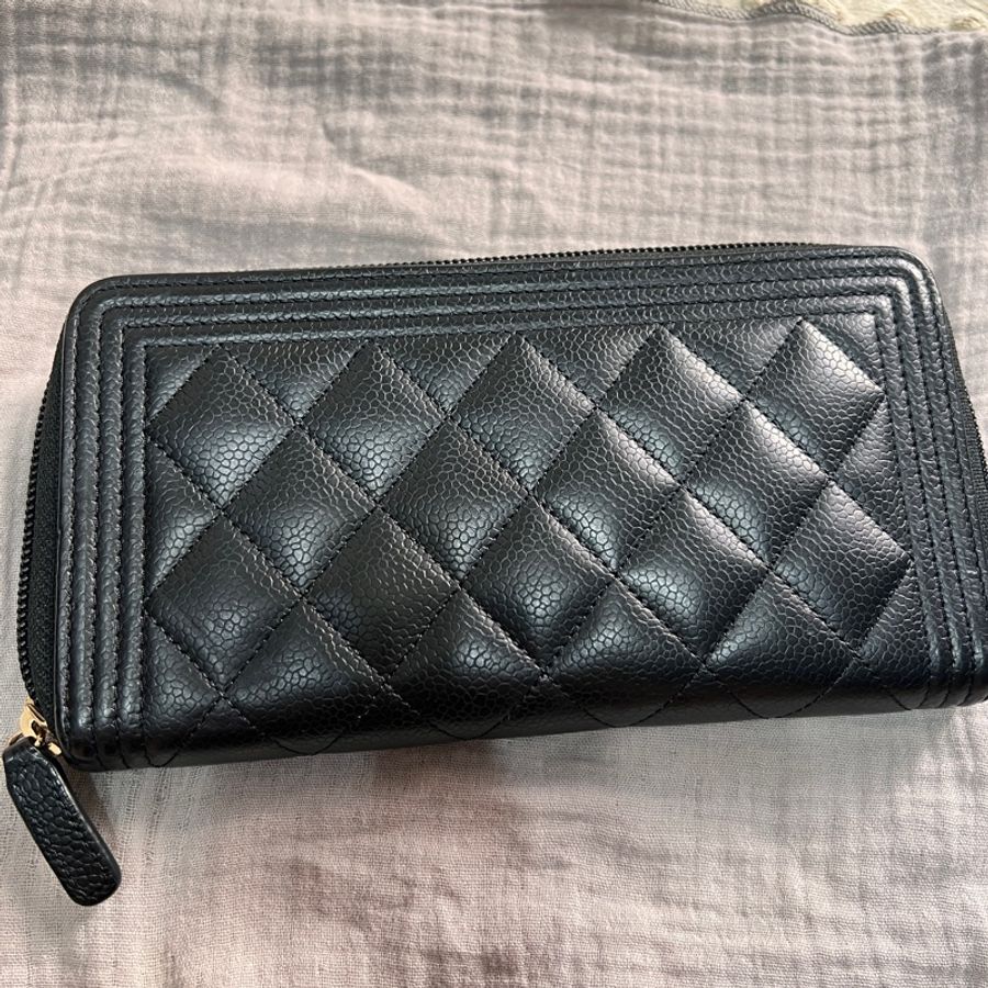 Chanel boy系列長夾牛皮魚子醬（附盒子/防塵套/緞帶）-6