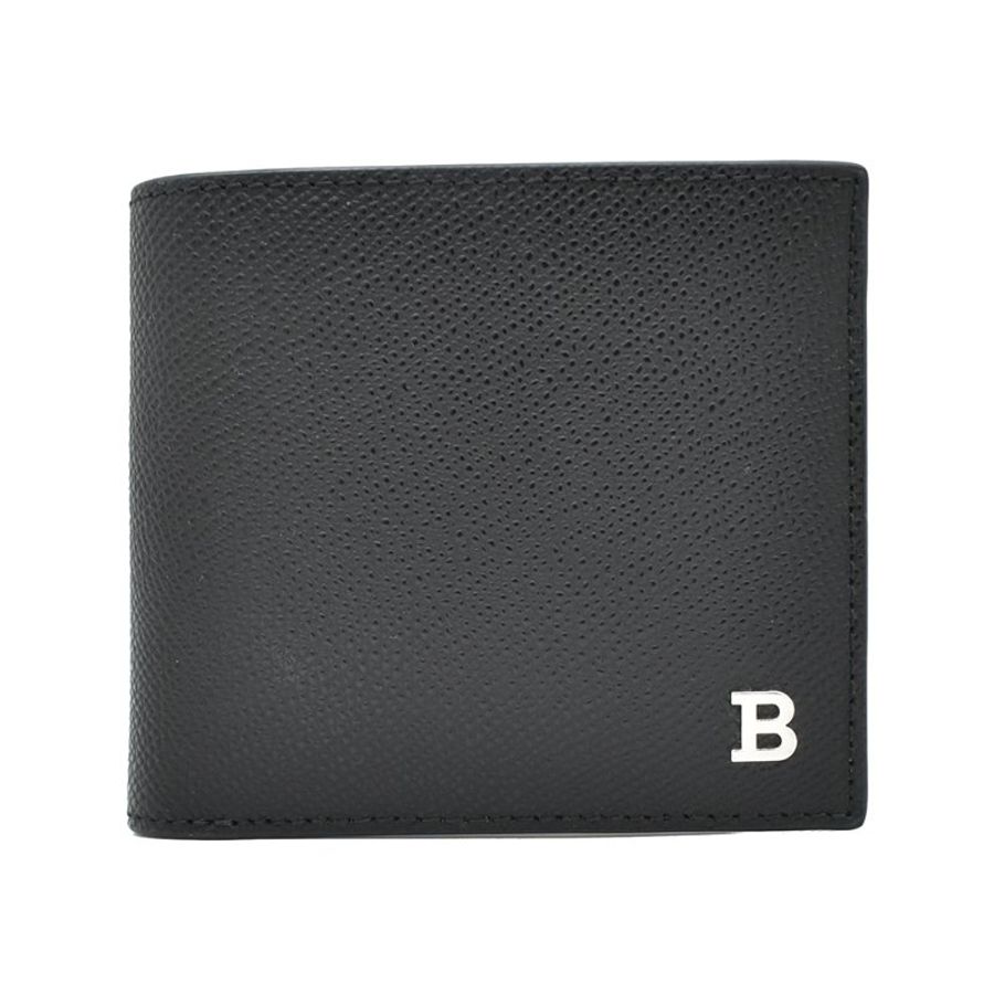 【門市全新現貨】BALLY LOGO素面防刮牛皮4卡零錢袋皮夾短夾(附原廠紙盒)-3