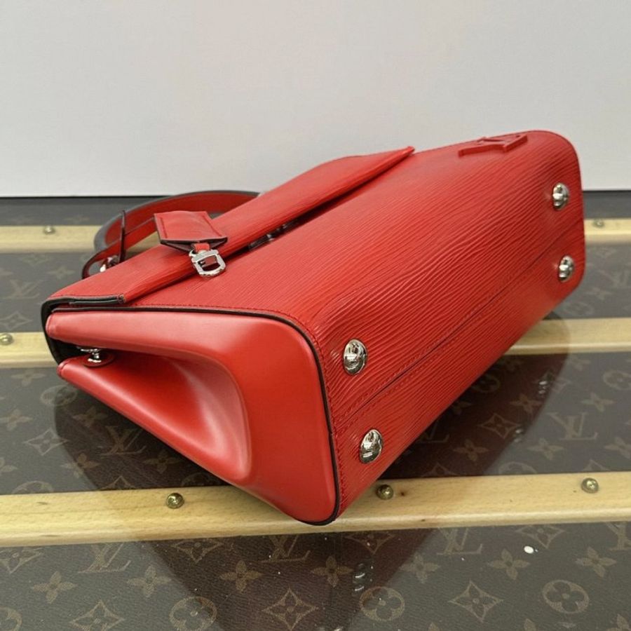 ️LV 紅色cluny 水波紋手提肩背斜背包25.5*19*5.5 98新配件盒子塵袋-1