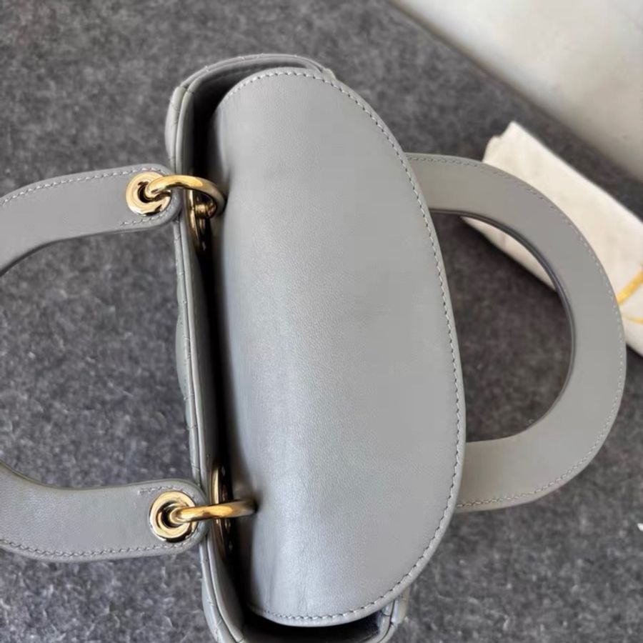 Dior 大象灰 四格 徽章肩帶 戴妃 附件塵袋-6