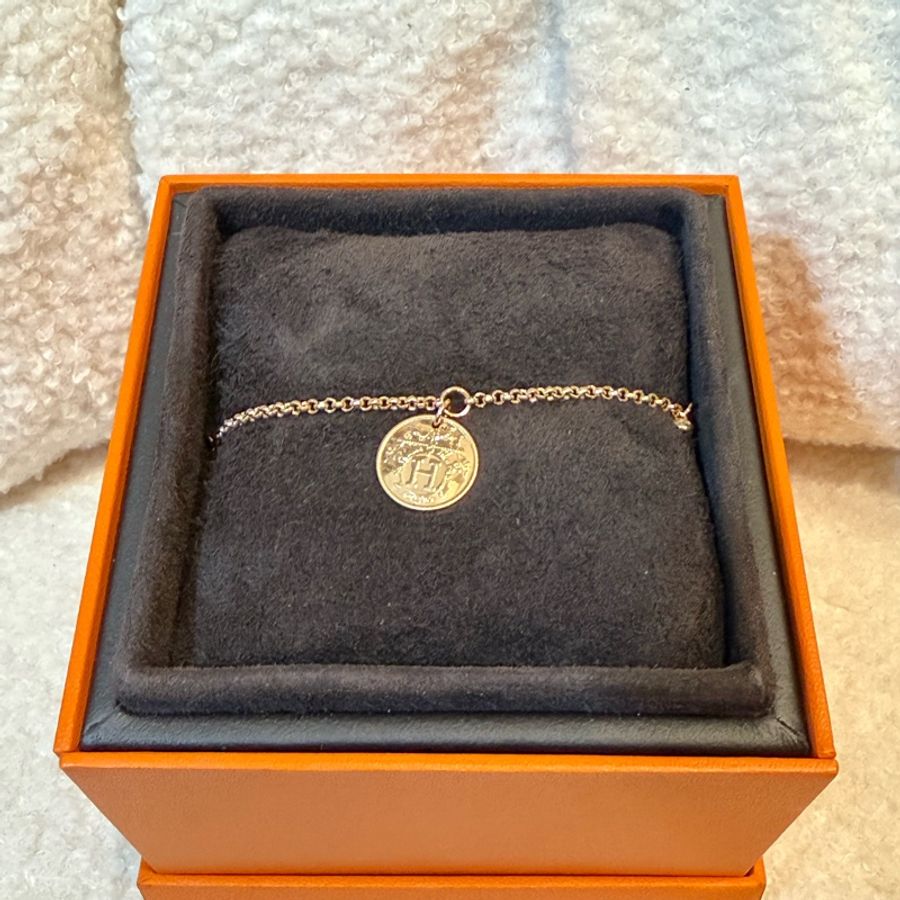 Hermes 18K玫瑰金藏書章手鏈/Lx-Libris Bracelet-2