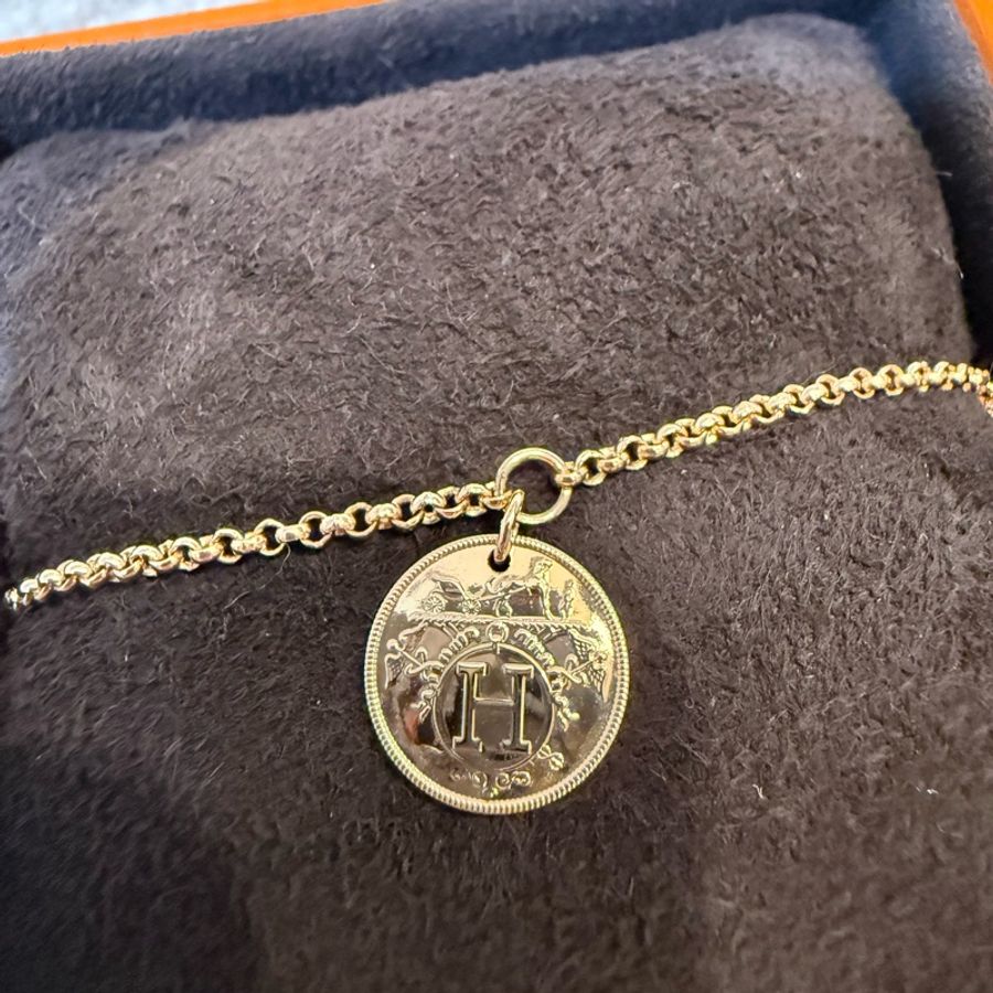 Hermes 18K玫瑰金藏書章手鏈/Lx-Libris Bracelet-3