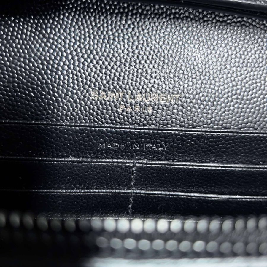 YSL so black魚子醬牛皮 鏈條信封包 約22cm-23