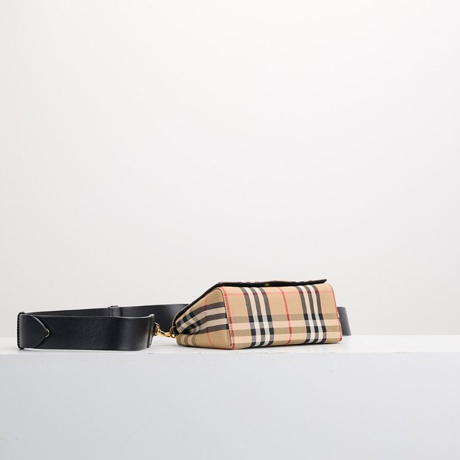 二手Burberry note 格紋斜背包-3