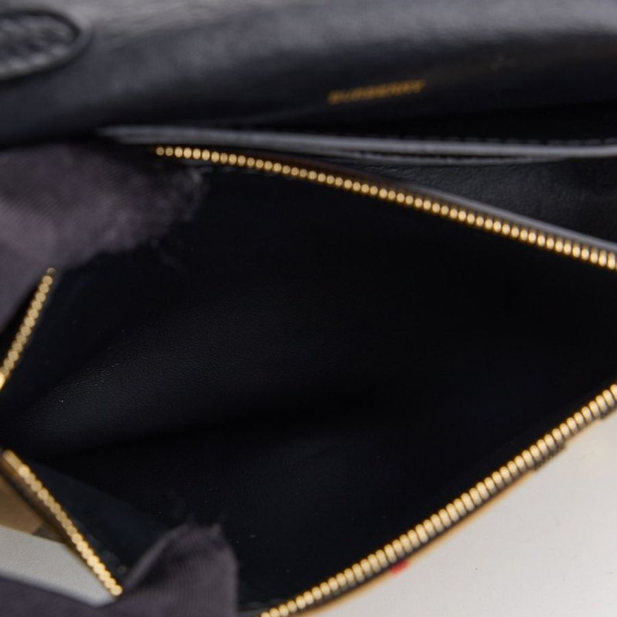 二手Burberry note 格紋斜背包-20