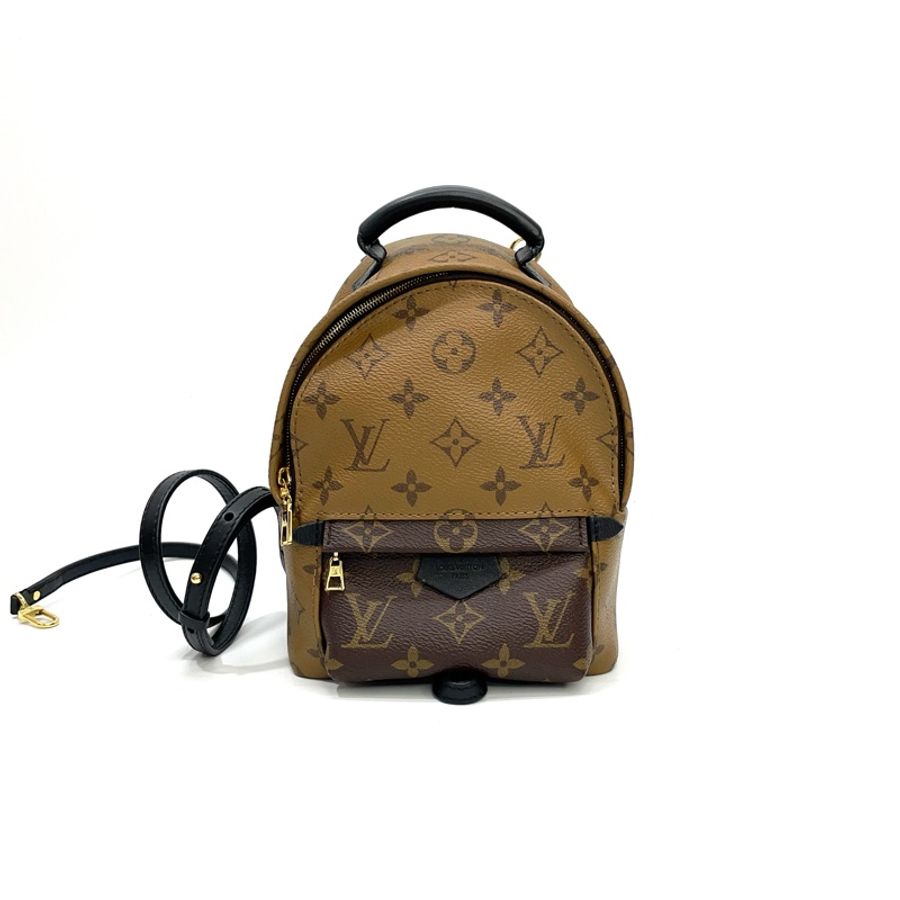 LV 雙色原花金釦Mini 小書包 M44873-0