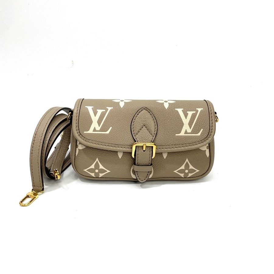 LV 斑鳩灰牛皮金釦Nano Diane手提斜背包 M83300-0