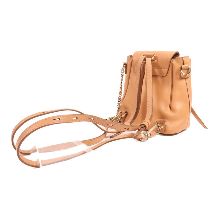 Chloe 牛皮皮革Backpack金扣背包-7