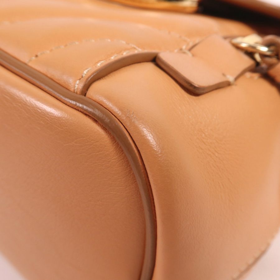 Chloe 牛皮皮革Backpack金扣背包-8
