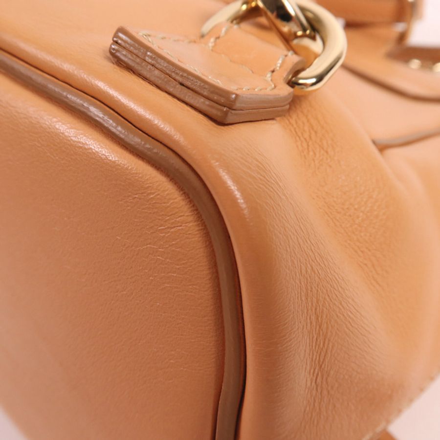Chloe 牛皮皮革Backpack金扣背包-10