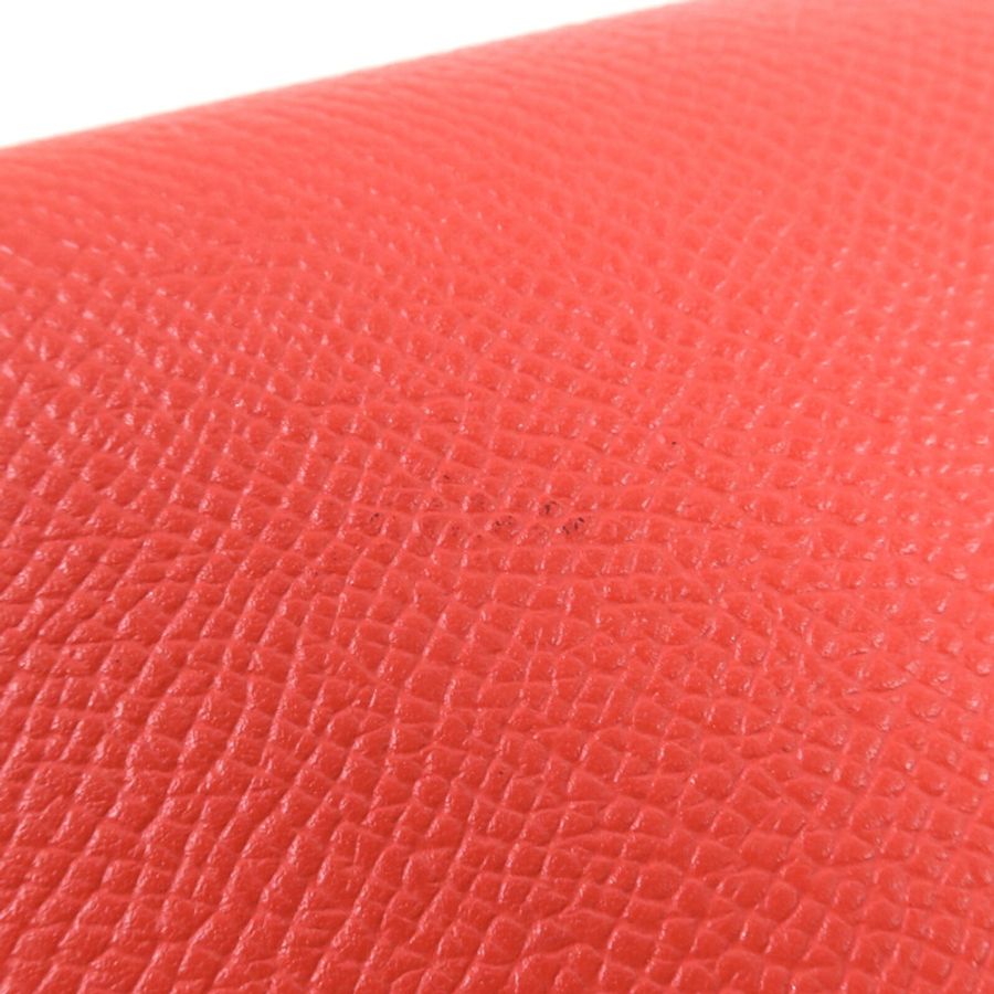 HERMES Epsom皮革Kelly Long Wallet銀扣長錢包Rouge Casaque-20