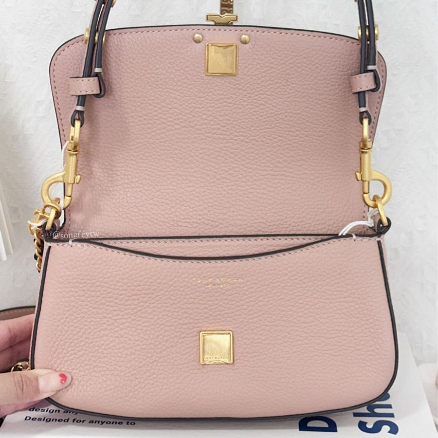 Tory Burch｜TB Britten 大金logo 雙背帶法棍包-4