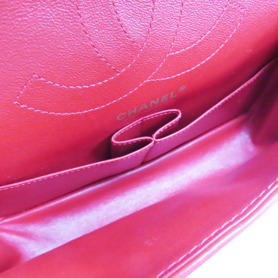 紅色 菱格紋 牛皮 2.55 鍊帶 肩背包 金釦 (無卡)【CHANEL 香奈兒】 A37586-4