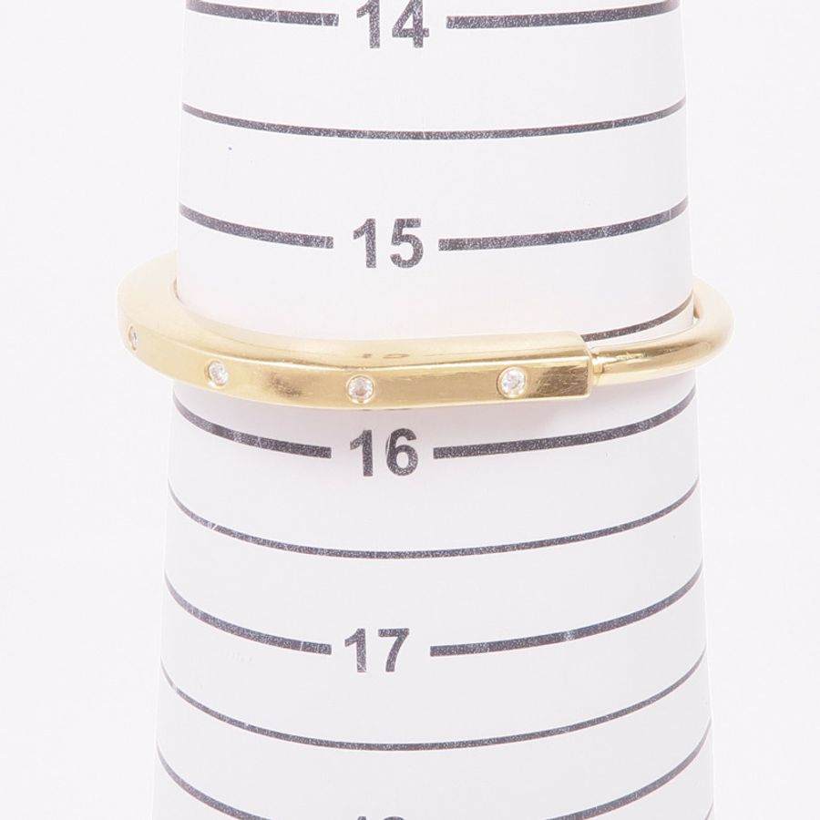 TIFFANY&CO 18K黃金Tiffany Lock鑽石手鐲-10