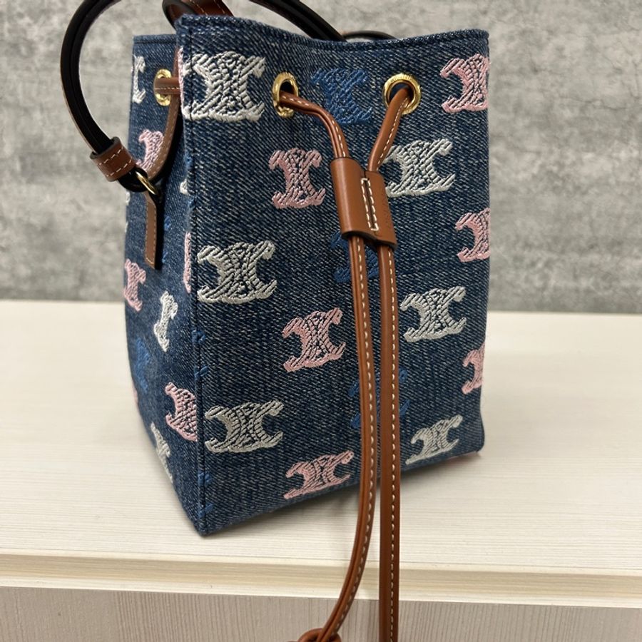 Celine 2025限量新款 牛仔燒賣包-5