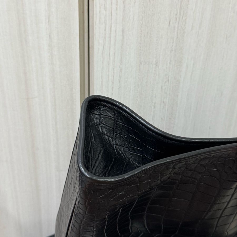 YSL牛皮壓鱷魚紋路Niki shopping bag 購物袋-10