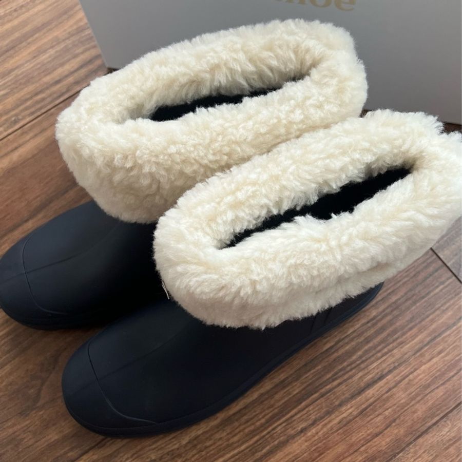 Chloe kids 36-38毛絨雨靴 雪靴-9