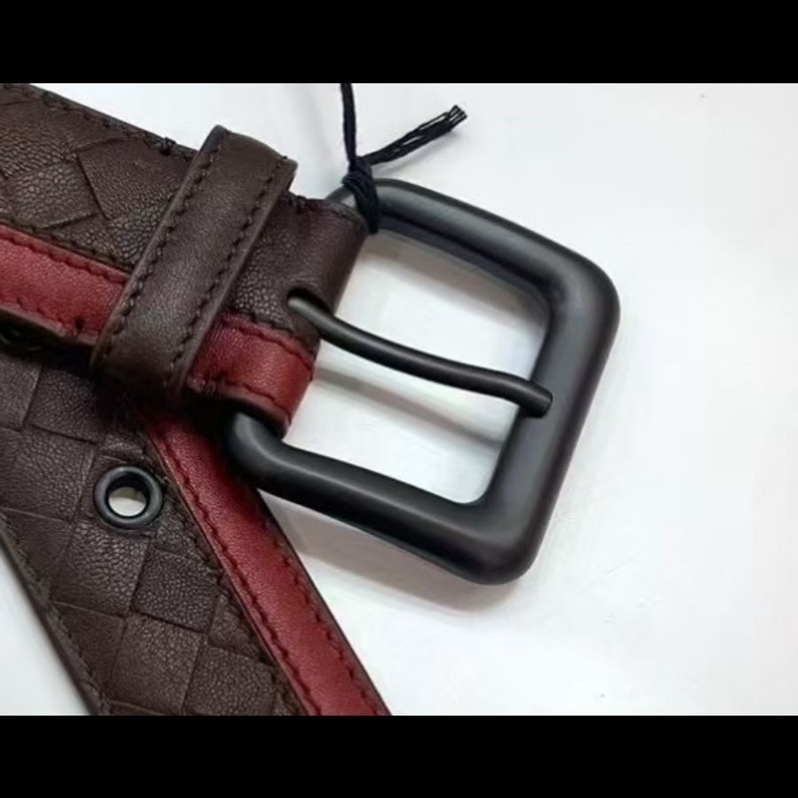 Bottega Veneta BV Intrecciato 織紋皮革腰帶 90cm-4